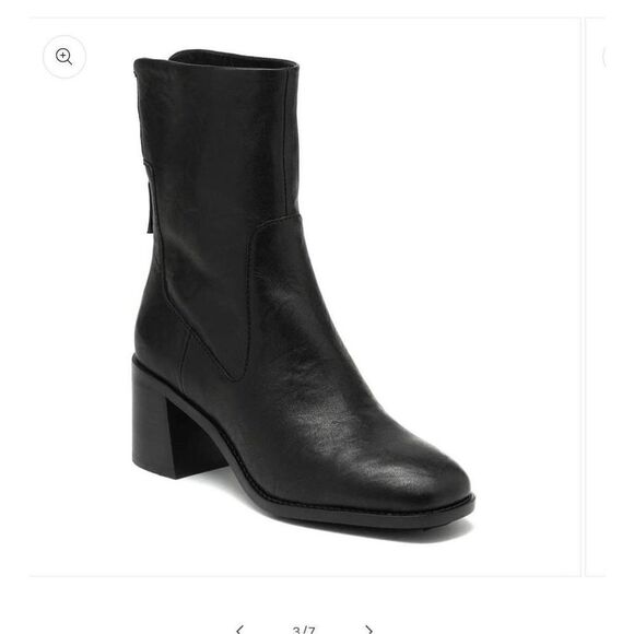 Kelsi Dagger Island Black Leather Booties Size 8.5 - Picture 4 of 9